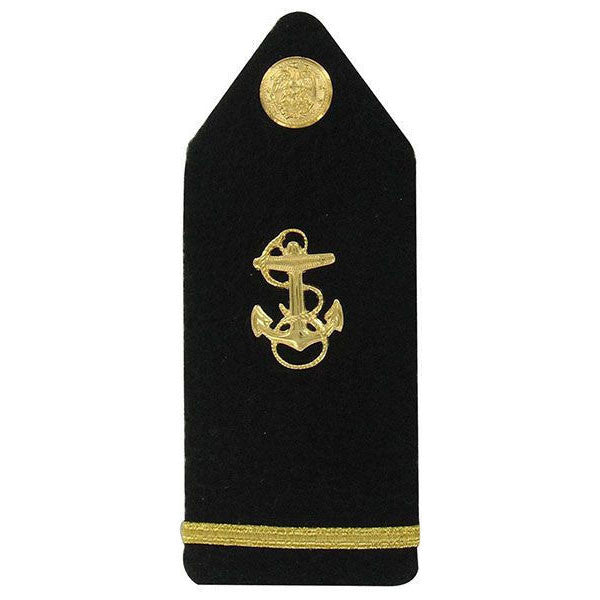 NROTC 1/C (senior) shoulder board — one horizontal stripe